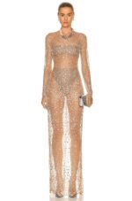 Ina Diamante Mesh Slit Maxi Dress - Image 10