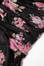 Janice Printed Gathered Mini Mesh Dress - Image 6