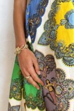 Janice Printed Halterneck Maxi Dress - Image 5