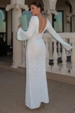 Josie V-neck Cut-out Knit Maxi Dress - Image 3
