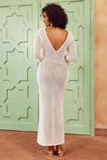 Josie V-neck Cut-out Knit Maxi Dress - Image 8
