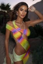 Kendra Tie Dye Wrap-around Maxi Dress - Image 4