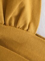 Laura One Shoulder Crop Linen Top - Image 8