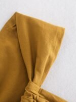 Laura One Shoulder Crop Linen Top - Image 6