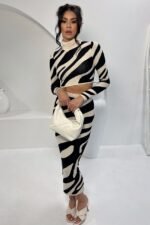 Lena Zebra Print Knit Set - Image 4
