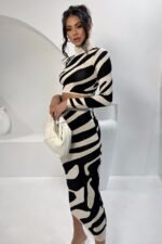Lena Zebra Print Knit Set - Image 2