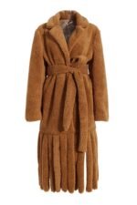 Letitia Belted Tassel Vegan Fur Overcoat - Image 7