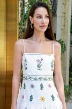 Lilah Floral Embroidered Maxi Slip Dress - Image 5