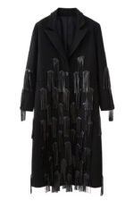 Louisa Leather-Tasseled Wool Coat - Image 7