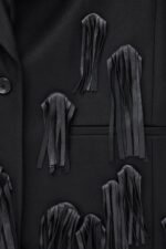 Louisa Leather-Tasseled Wool Coat - Image 6