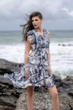 Madeline Tie-Dyed Ruffle Mini Dress