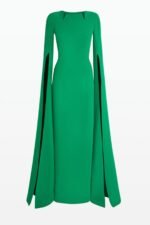 Madge Pointed Collar Long Sleeves Maxi Dress - Image 4