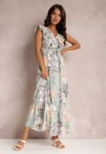 Marjorie Printed Ruffle V-neck Maxi Dress - Image 2