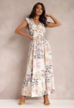 Marjorie Printed Ruffle V-neck Maxi Dress - Image 6