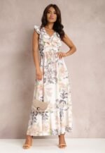 Marjorie Printed Ruffle V-neck Maxi Dress - Image 7