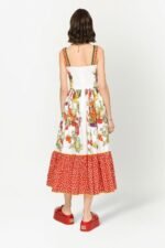 Melissa Printed Flare Strap Midi Dress - Image 5