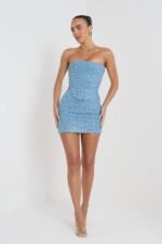 Melissa Sequins Denim Skirt Set - Image 5