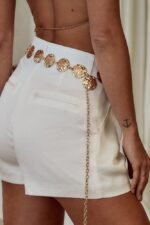 Metal Round Decor Waist Chain Belt - Image 5