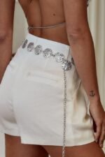 Metal Round Decor Waist Chain Belt - Image 11