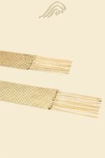 Metallic Tassel Skinny Scarf - Image 5