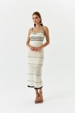 Nan Contrast Crochet Maxi Slip Dress - Image 3