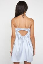 Novia Lace Pleat Satin Lounge Dress - Image 4