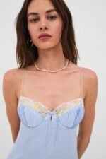 Novia Lace Pleat Satin Lounge Dress - Image 5