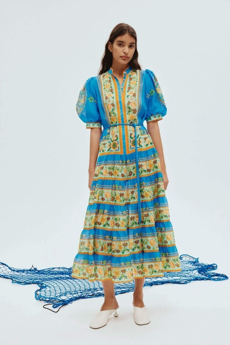 nydia-floral-puff-sleeve-maxi-dress-sd00603212502-blue-s-sunfere-168439 Nydia Floral Puff Sleeve Maxi Dress - Image 1