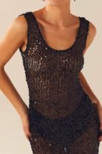 Odelia Backless Sequins Midi Dress - Image 16