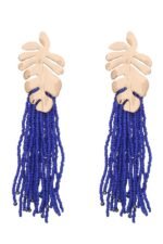 Palm Frond Beads Tassel Earring - Image 11