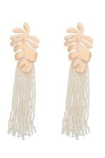 Palm Frond Beads Tassel Earring - Image 8