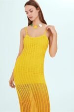 Paula Hollow Knit Maxi Dress - Image 3