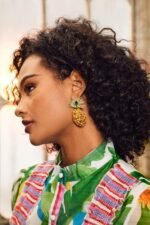 Pineapple Diamante Drop Earrings - Image 2