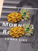 Pineapple Diamante Drop Earrings - Image 6