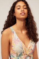 Ira Printed Wrap Cross Back Swimsuit - Image 4