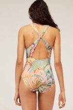 Ira Printed Wrap Cross Back Swimsuit - Image 5