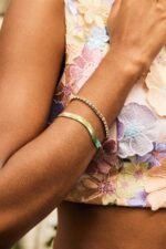 Rainbow Gradient Flat Snake Chain Bracelet - Image 3