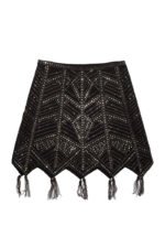 Rosie Diamante Embllished Tassel Mini Skirt - Image 5