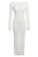 Samantha Backless Lace Maxi Dress - Image 4