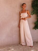 Sherry Gathered Silky Lounge Set - Image 17