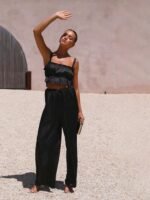 Sherry Gathered Silky Lounge Set - Image 6