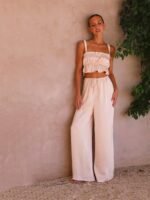 Sherry Gathered Silky Lounge Set - Image 16