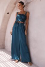 Sherry Gathered Silky Lounge Set