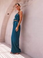 Sherry Gathered Silky Lounge Set - Image 2