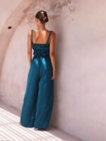 Sherry Gathered Silky Lounge Set - Image 3