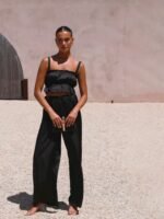 Sherry Gathered Silky Lounge Set - Image 5