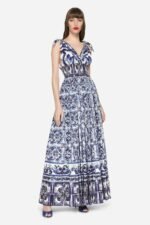 Sibyl Printed Knotted Strap Maxi Dress - Image 6