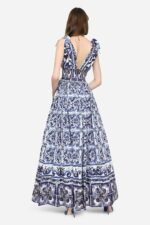 Sibyl Printed Knotted Strap Maxi Dress - Image 7