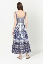 Sibyl Printed Shirred Strap Maxi Dress - Image 9