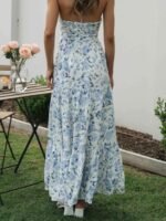 Sue Floral Printed Halterneck Maxi Sundress - Image 9